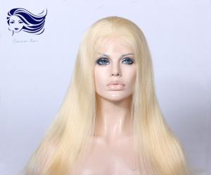 China Straight Blonde Full Lace Wigs Human Hair , Full Lace Wigs Virgin Hair on sale