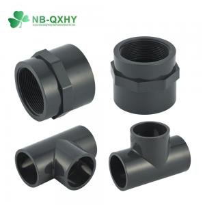 China Thread Connection Grey Plastic Pipe Fitting for 20mm to 400mm DIN Standard UPVC Pipes wholesale
