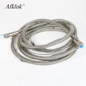 China 1m/2.5m/5m Working Pressure 3000psi with Safety protection Cable Stainless Steel Flexible High Pressure Braided Hose wholesale