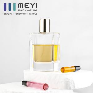 China 50ML Perfume Glass Bottles Unique Black Cologne Square on sale