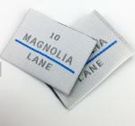 Private Brand Name Logo Neck Damask Endfold Woven Fabric Labels for Custom T -