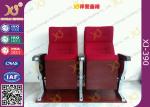 Aluminum Alloy Base Legs Auditorium Theatre Seating With Ash Wood Veneer