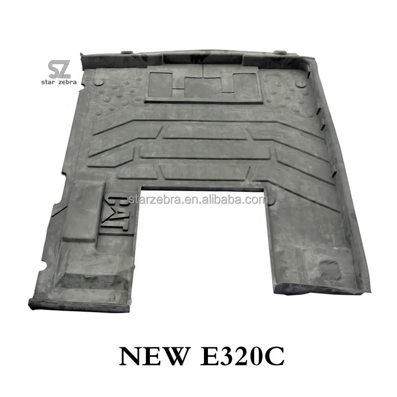 Black Rubber Excavator Cab Foot Mat E200B E320 E320B E320C E320D Cabin Floor Mat Gasket for Long Lasting Performance