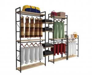 China Modern Style Clothing Shop Display Racks Wall Mounted Clothing Rack For Shopping Mall wholesale