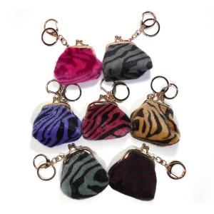 China Handmade 6.5cm Mini Purse Keychain Debossed Logo For Promotional Gifts wholesale