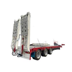 China Lowboy Truck Heavy Mechanical Suspension Jost Kingpin Multi Axle Lowbed Semi Trailer wholesale