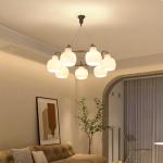 Modern White Gold Silver Metal Chandelier Home Foyer Restaurant Bedroom Ring