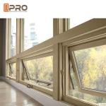 House Inward Opening Aluminium Awning Windows Double Tempered Clear Glazing side