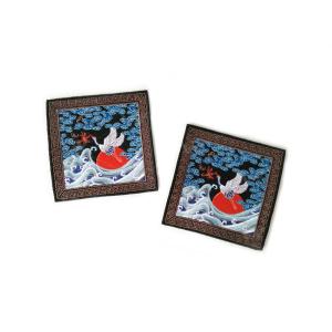 China Chinese Style Clothing Embroidered Patches Sew On T Shirt Die Cut Applique​ wholesale
