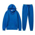 Two Piece Set Men Hoodies Pants Autumn Winter Hooded Sweatshirt Sweatpants Men