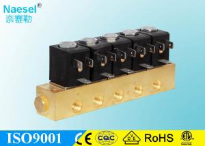 China Multiple Manifold Solenoid Valve 24V / 12V Voltage Female Thread Medium Pressure wholesale