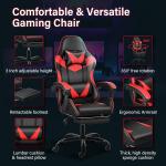 Ergonomic Gaming Chair with Footrest and Lumbar Support 20"D x 25"W x 46"H/360