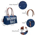 Waterproof Diaper Tote Bag For Baby Boy Cute Mom Travel Large 15x7x10"