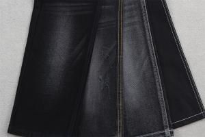 China 70/71&quot; 10.5 Once 100% Cotton Black Denim Fabric For Jeans wholesale