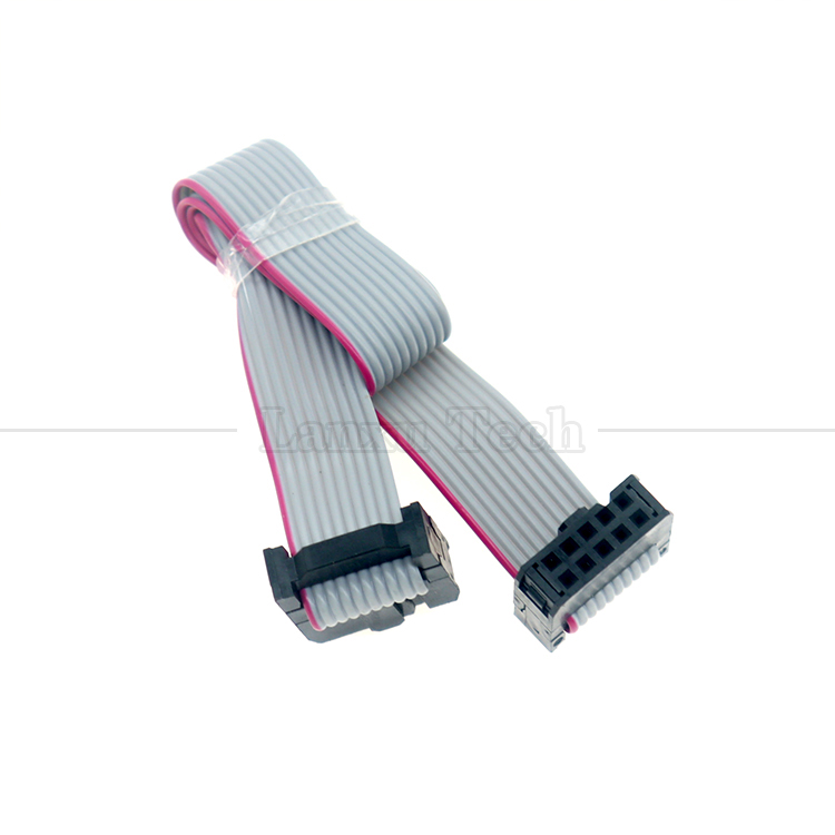 Female to Female 10 PIN 1.27mm Pitch IDC 2.54mm Connector GPIO Grey Flat Ribbon Wire Cable for Hard Drives CD Raspberry Pi