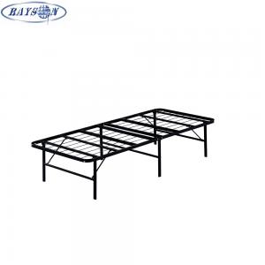 China Single Metal Bed Frame Bedroom And Office Folding Bed In Box on sale