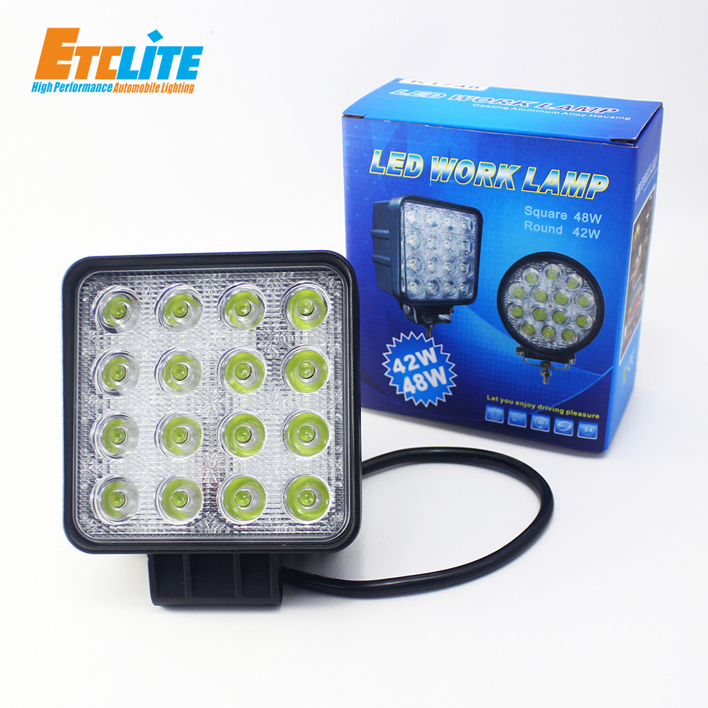 12 Volt Led Work Lights For Tractors , Cob Automotive Underhood Work Light 48W