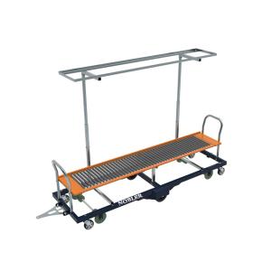 China Transport Greenhouse Harvest Trolley With Towing System Anti Skid Aluminum Plate wholesale