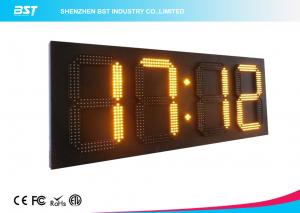 China Simple 22 Yellow Led Clock  Display / 24 Hour Digital Wall Clock wholesale
