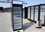 R290 Refrigerant 360L Single Glass Door Upright Fridge Air Cooling