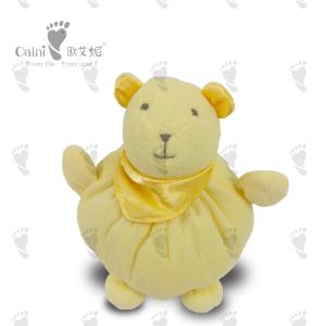 China Soft Fat Custom Stuffed Animals 20 X 17cm Egg Yellow Stuffed Bear wholesale
