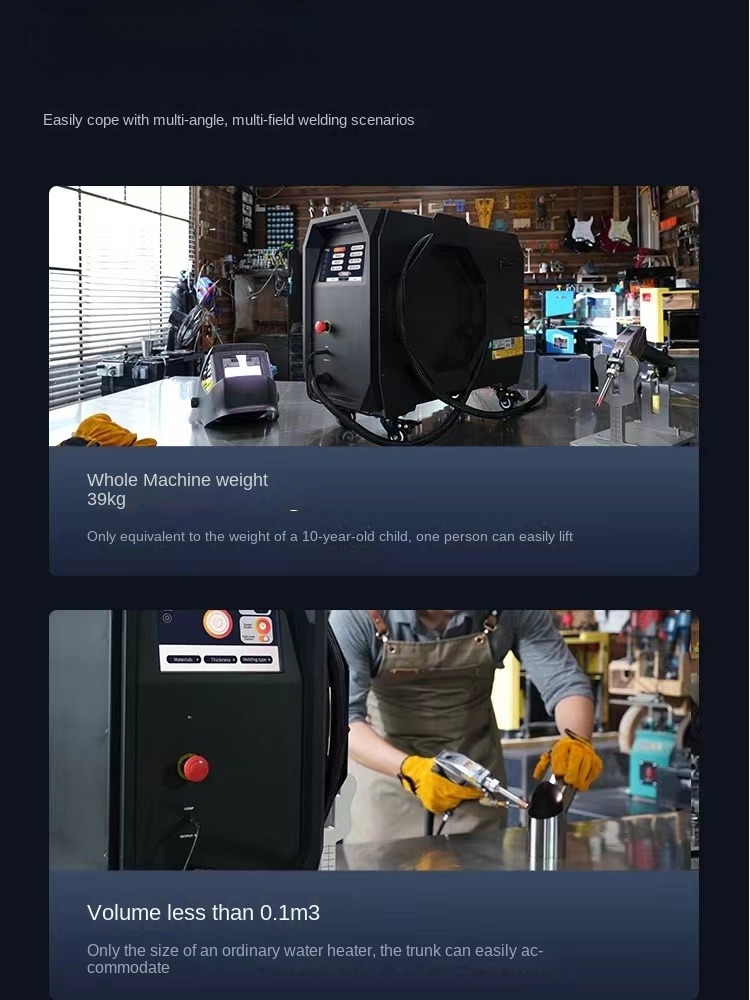 1500W Hand Held Laser Welder for Garment Shops and Stainless Steel Metal Mould Repair Laser Welding Machine