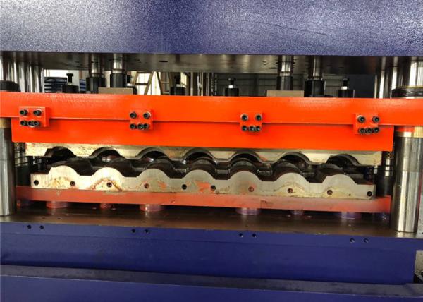 Colour Metal Trapezoidal Roofing Sheet Roll Forming Machine 16 Staions And 7.5KW
