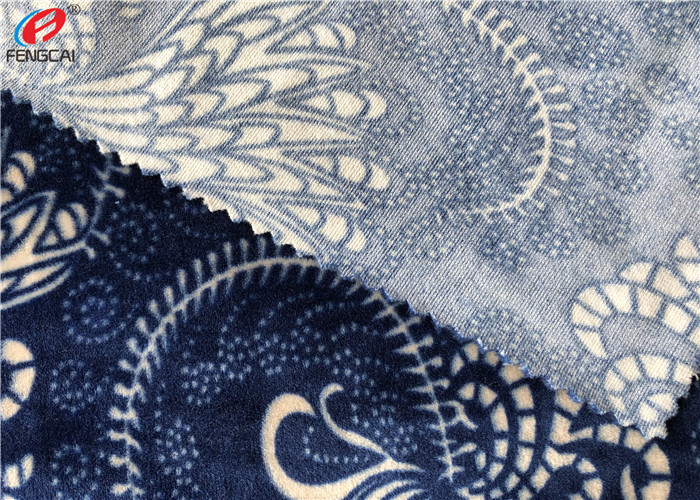 Warp Knitted Poly Spandex Velvet Fabric Stretch Handfeel Customized Color