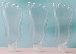 China Foot Shape 30ml 60ml Plastic Keychain Refillable Bottle With Flip Cap wholesale