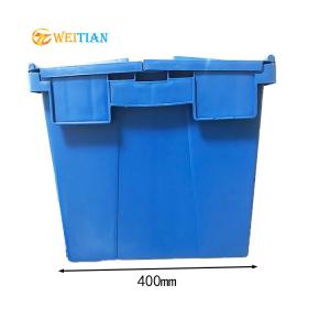 China ISO9001 Plastic Logistic Box HDPE 60L Attached Lid Distribution Containers wholesale