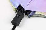 Compact Mini Auto Open Close Umbrella 6 Panels Wind Resistant Black Metal Pole