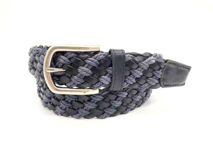 Webbing Woven Braid 3.5cm Mens Casual Leather Belt