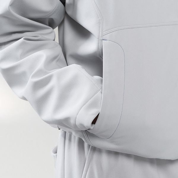 Men Hooded Soft Shell Hiking Jacket, Windproof Water Repellent Fleece Lined Outdoor Coat, OEM Custom Logo & Private Label