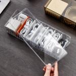 8 Grids Adjustable Office Cable Organizer Box Customizable Compartments Safe