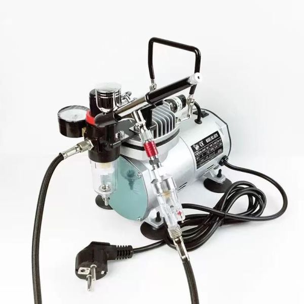 Portable Powerful Rechargeable Mini Compressor Airbrush Kit Moisture Trap Auto-stop Eco-Friendly Nail Art Paint
