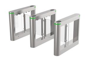 China Automatic SS304 Acrylic swing barrier turnstiles Face Recognition For Apartment wholesale