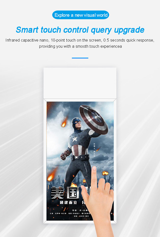 Manufacturer Digital Signage Advertising Film Wall Panel HD Video 3D TV Poster Display Billboard