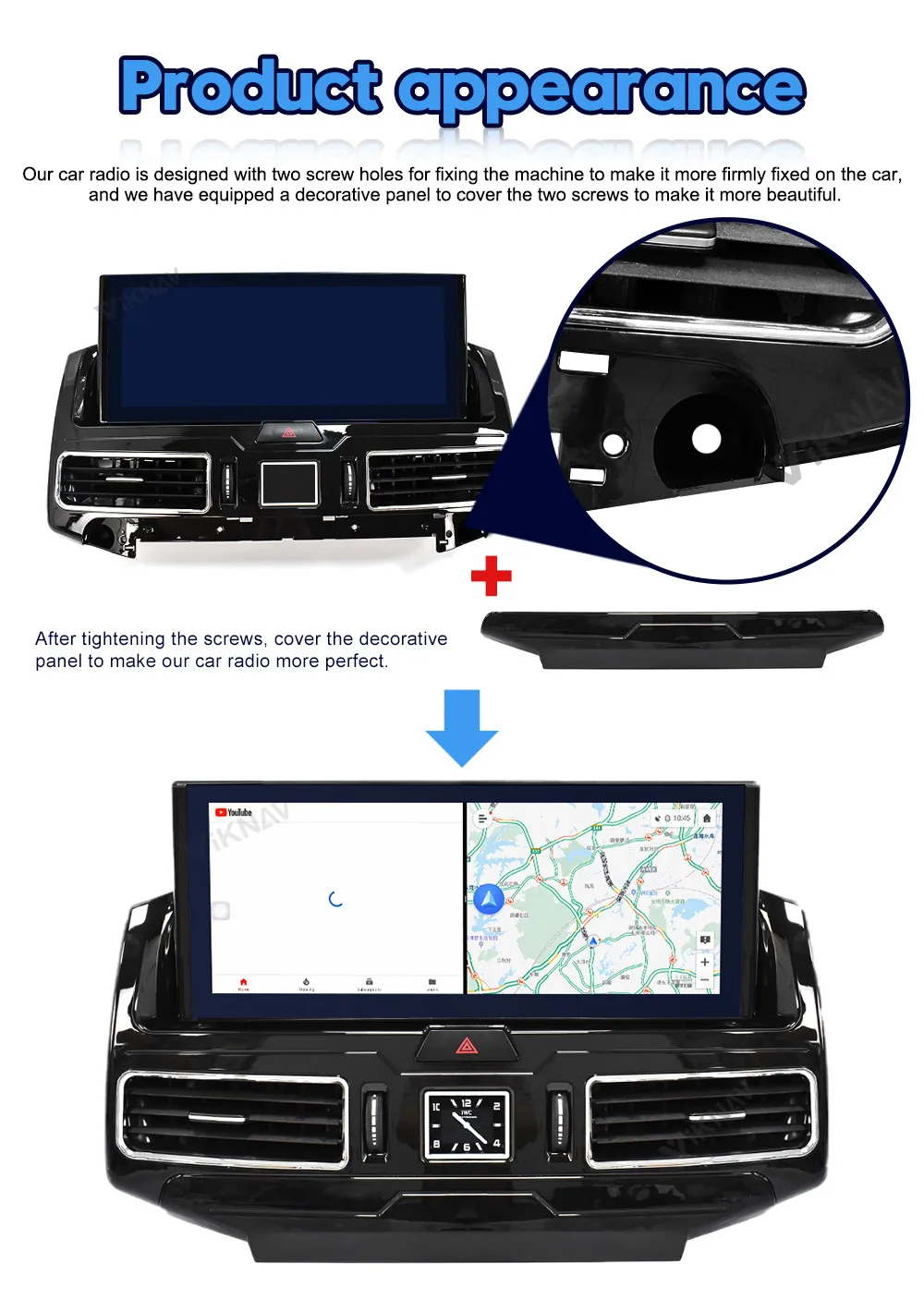 Antiglare Auto Audio Headunit For Toyota Land Cruiser LC200 2016 -2020