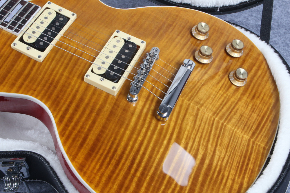 Slash 1959 Les standard Reissue tiger flame electric guitar, Slash signature LP guitar ems free shipping