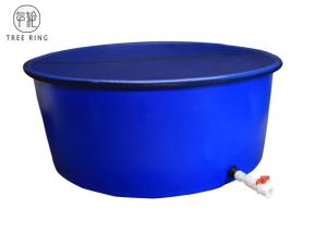 China 1000 Gallon Vertical Flat PE Blue Open Top Tank Fish Ponds For Gowing Chinese Catfish wholesale