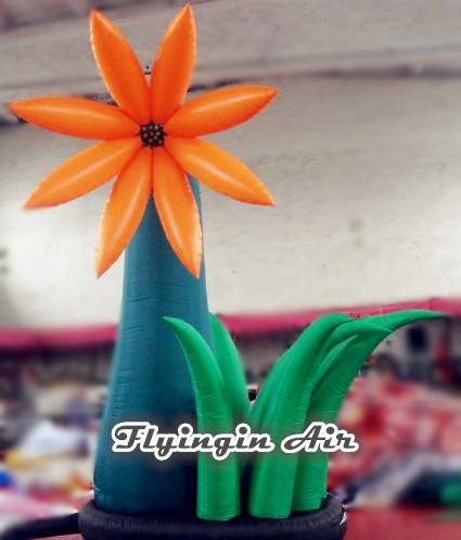 Quality 4m Height Ground Inflatable Flower for Event and Wedding Decoration for sale