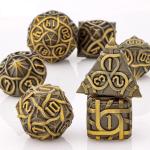 Thorns Striped Metal Dice Set Fantasy DND Multi Faceted Board Game