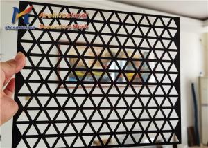 China Triangle Hole Black Perforated Aluminum Mesh 2440mm 1220mm wholesale