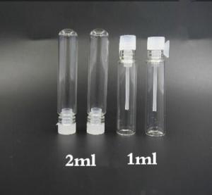 China 1ml 2ml Empty Refillable travel Pocket Custom Cosmetic Mini Spray Glass Perfume small Vial bottle wholesale