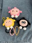 EGG PARTY ROUND PLUSH COIN PURSE SCHOOLBAG PENDANT EARPHONE STORAGE BAG COIN