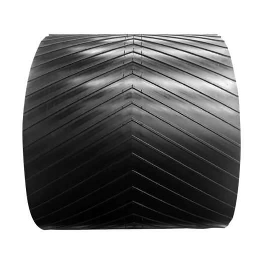 OEM ODM Rubber Herringbone Pattern Conveyor Belt 500mm Width for Inclination Angle 0-40°