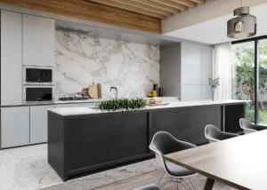 China 80CM Microwave Inside Island Modern European Style Kitchen Cabinets wholesale