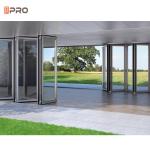 Exterior Aluminum Glass Bifold Patio Sliding Door Waterproof Customized