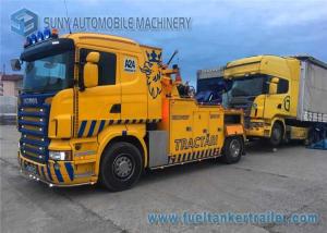 China Yellow Scania 16 Ton Wrecker Tow Truck 6 Ton Side Puller Wireless Remote Control Boom wholesale