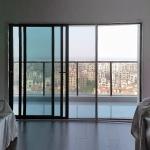Gray Barrier Free Screen Door Automatic Sliding Door For Home And Office